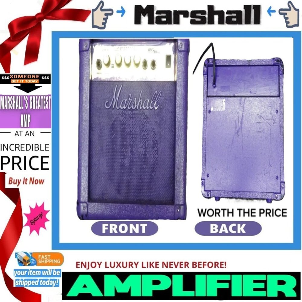 Marshall Deluxe Amplifier Stereo Speaker Guitar Music Unitbuy Now